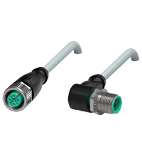 Pepperl+Fuchs V11-G-10M-PUR-V11-W Cordset M12 socket straight to M12 plug angled A-coded, 3-pin, PUR cable grey Turkey