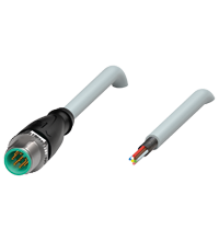 Pepperl+Fuchs V19S-G-2M-PUR-ABG Male cordset single-ended M12 straight A-coded, 8-pin, PUR cable grey, shielded Turkey