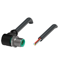 Pepperl+Fuchs V19S-W-BK2M-PUR-U Male cordset single-ended M12 angled A-coded, 8-pin, PUR cable black, UL approved Turkey