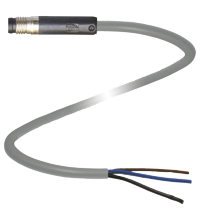 Pepperl+Fuchs V3S-GR-2M-PVC Male cordset single-ended M8 snap-lock straight A-coded, 3-pin, PVC cable grey Turkey