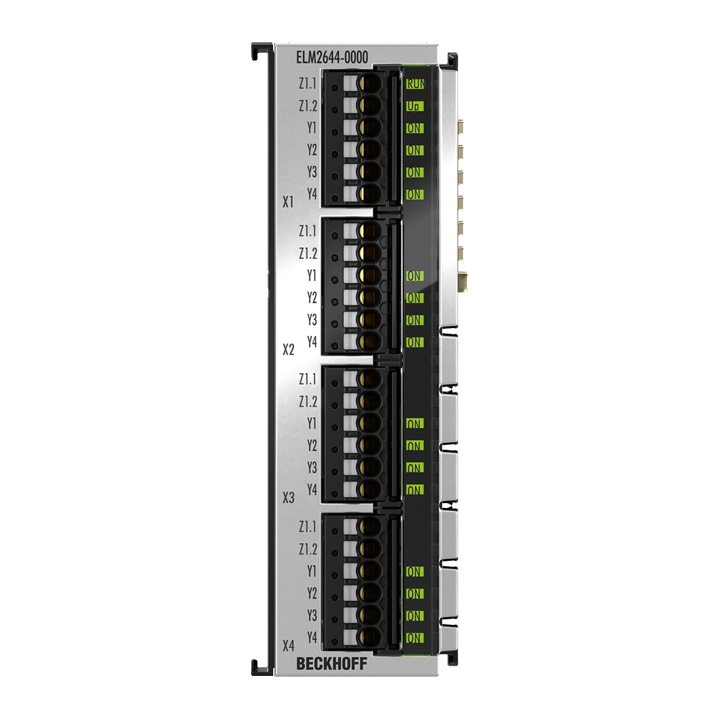Beckhoff ELM2644-0000 EtherCAT Terminal, 4-channel reed output, multiplexer, 48 V AC/DC, 05 A, potential-free, 1 x 4 Turkey