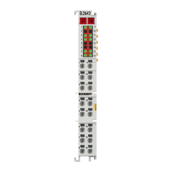 Beckhoff EL2642 EtherCAT Terminal, 2-channel reed output, multiplexer, 48 V AC/DC, 05 A, potential-free, 1 x 4 Turkey