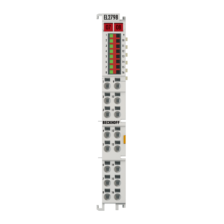 Beckhoff EL2798 EtherCAT Terminal, 8-channel solid state relay output, 30 V AC, 48 V DC, 2 A, potential-free Turkey