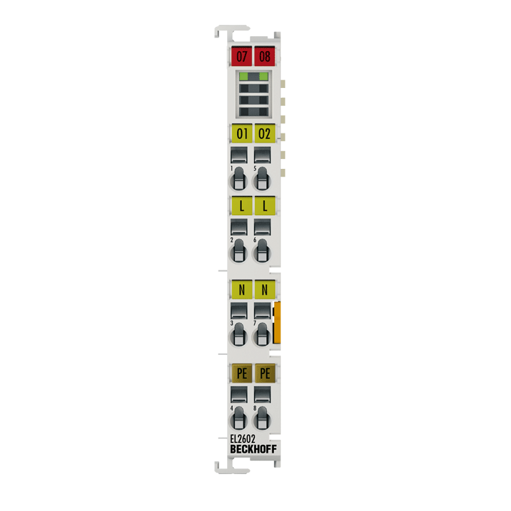 Beckhoff EL2602 EtherCAT Terminal, 2-channel relay output, 230 V AC, 30 V DC, 5 A Turkey
