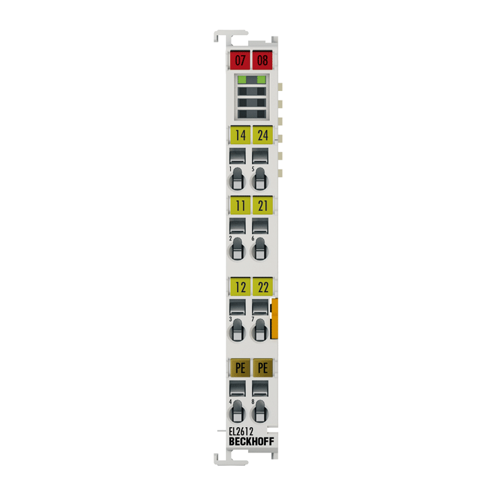 Beckhoff EL2612 EtherCAT Terminal, 2-channel relay output, 125 V AC, 30 V DC, 05 A AC, 2 A DC Turkey