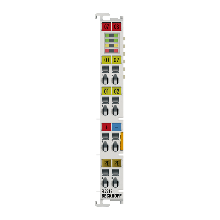 Beckhoff EL2212 EtherCAT Terminal, 2-channel digital output, 24…72 V DC, 10 A, overexcitation, multi-timestamp Turkey