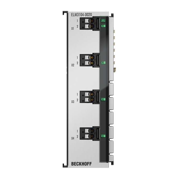 Beckhoff ELM3104-0020 EtherCAT Terminal, 4-channel analog input, current, ±20 mA, 24 bit, 10 ksps, factory calibrated Turkey