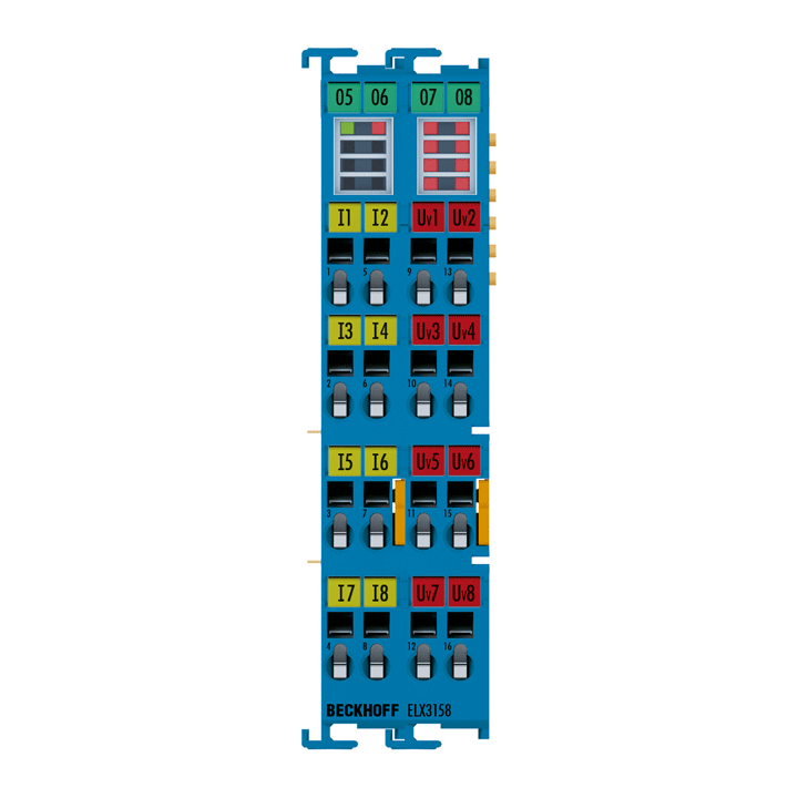 Beckhoff ELX3158 EtherCAT Terminal, 8-channel analog input, current, 4…20 mA, 16 bit, single-ended, Ex i Turkey