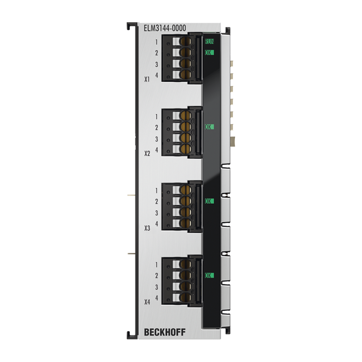 Beckhoff ELM3144-0000 EtherCAT Terminal, 4-channel analog input, multi-function, ±10…±125 V, ±20 mA, 24 bit, 1 ksps Turkey