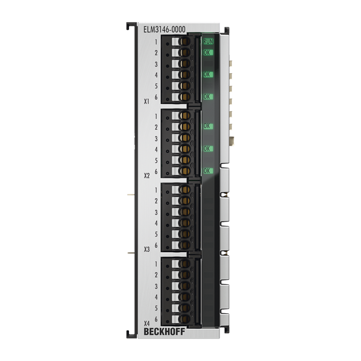 Beckhoff ELM3146-0000 EtherCAT Terminal, 6-channel analog input, multi-function, ±10…±125 V, ±20 mA, 24 bit, 1 ksps Turkey