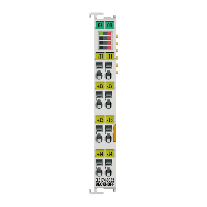 Beckhoff EL3174-0032 EtherCAT Terminal, 4-channel analog input, multi-function, ±3 V, ±20 mA, 16 bit, differential Turkey