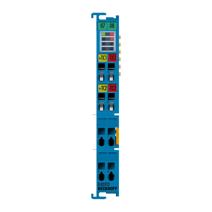Beckhoff ELX3312 EtherCAT Terminal, 2-channel analog input, temperature, thermocouple, 16 bit, Ex i Turkey
