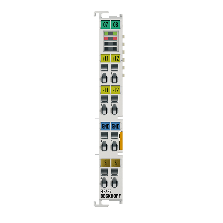 Beckhoff EL3632 EtherCAT Terminal, 2-channel analog input, IEPE/accelerometer, 16 bit, 50 ksps Turkey