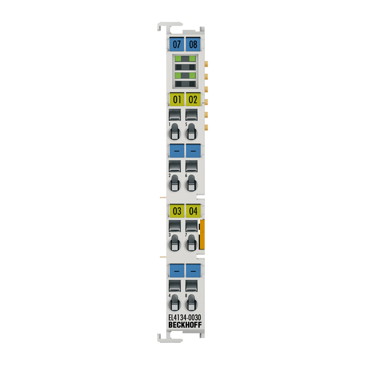 Beckhoff EL4134-0030 EtherCAT Terminal, 4-channel analog output, voltage, ±10 V, 16 bit, externally calibrated Turkey