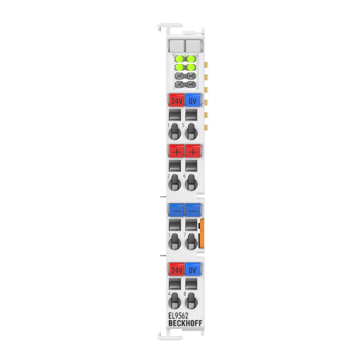 Beckhoff EL9562 EtherCAT Terminal, power supply, 24 V DC, 2 x output 24 V DC, 02 A, electrically isolatedNew Turkey