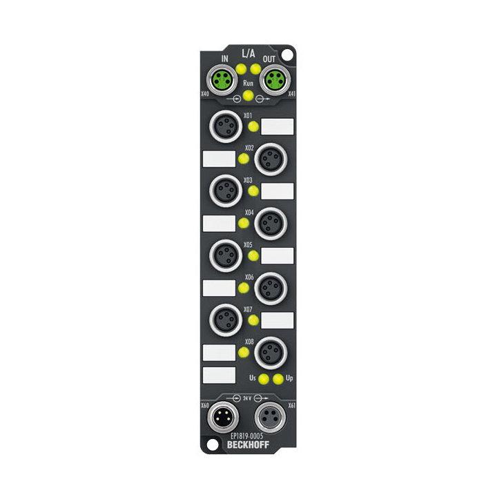 Beckhoff EP1819-0005 EtherCAT Box, 16-channel digital input, 24 V DC, 10 µs, M8, 4-pin Turkey