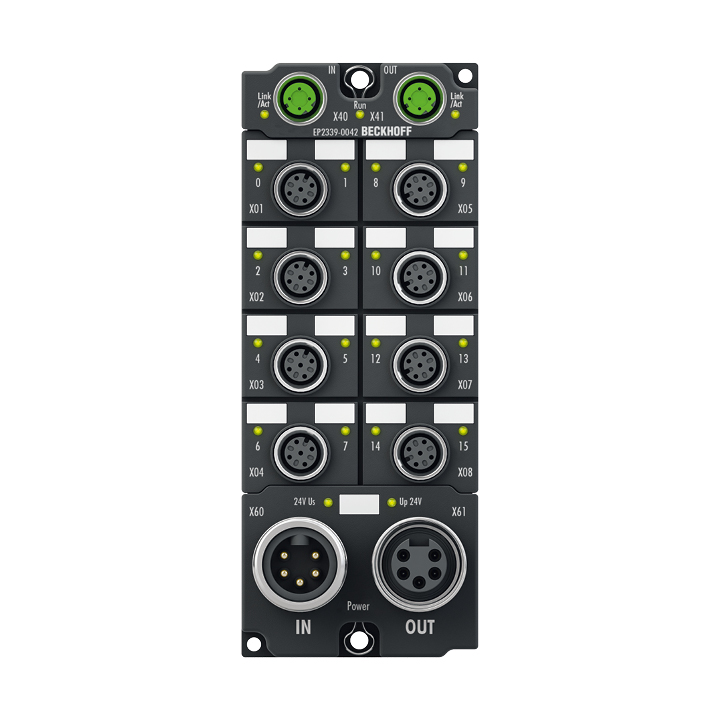 Beckhoff EP2339-0042 EtherCAT Box, 16-channel digital combi, 24 V DC, 3 ms, 05 A, M12 Turkey