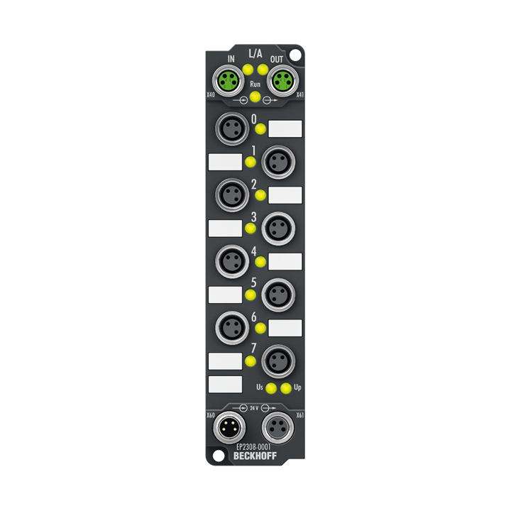 Beckhoff EP2308-0001 EtherCAT Box, 4-channel digital input + 4-channel digital output, 24 V DC, 3 ms, 05 A, M8 Turkey