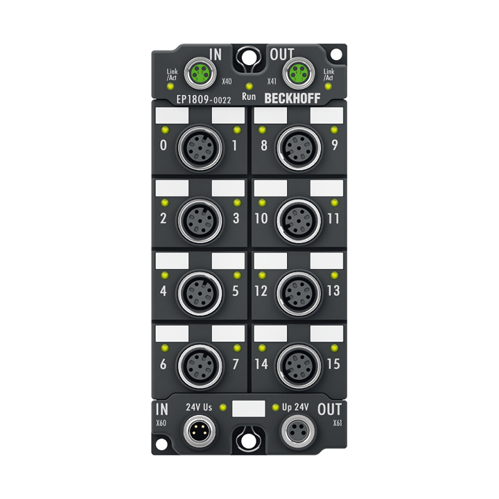 Beckhoff EP1809-0022 EtherCAT Box, 16-channel digital input, 24 V DC, 3 ms, M12 Turkey