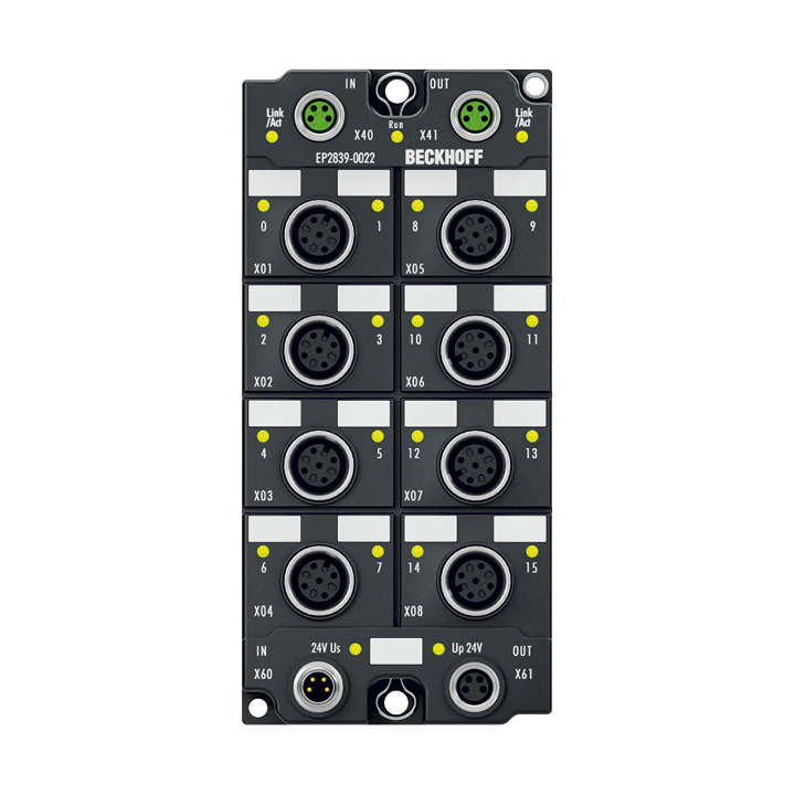 Beckhoff EP2839-0022 EtherCAT Box, 16-channel digital output, 24 V DC, 05 A, M12, with diagnostics Turkey