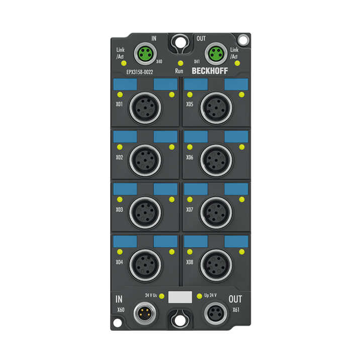 Beckhoff EPX3158-0022 EtherCAT Box, 8-channel analog input, current, 4…20 mA, 16 bit, single-ended, M12, Ex i Turkey