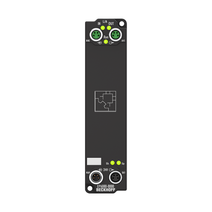 Beckhoff EP6080-0000 EtherCAT Box, 1-channel communication interface, memory, 128 kByte, NOVRAMNew Turkey