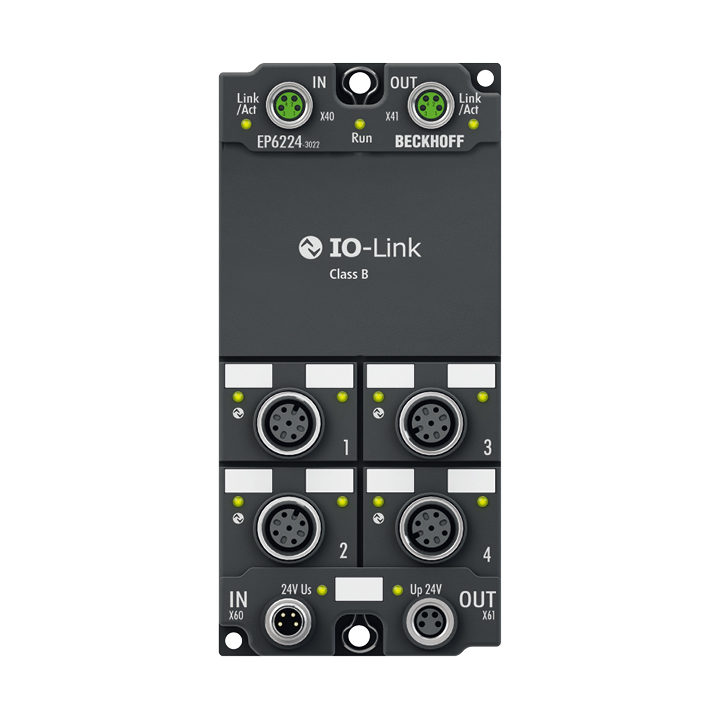 Beckhoff EP6224-3022 EtherCAT Box, 4-channel communication interface, IO-Link, master, Class B, M12 Turkey