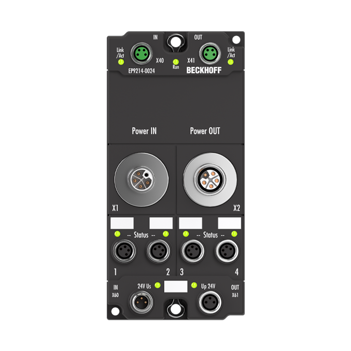 Beckhoff EP9214-0024 EtherCAT Box, 4/4-channel power distribution, for EtherCAT Box modules, M12, L-codedNew Turkey