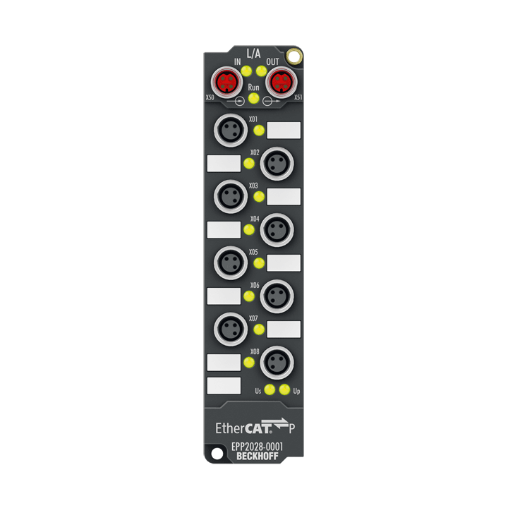 Beckhoff EPP2028-0001 EtherCAT P Box, 8-channel digital output, 24 V DC, 2 A, M8 Turkey
