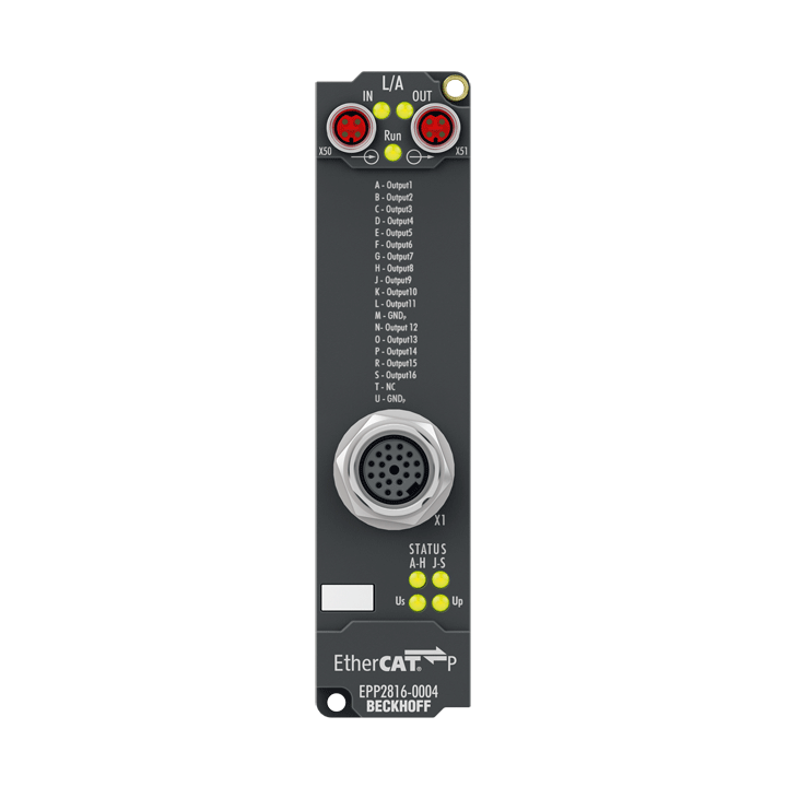 Beckhoff EPP2816-0004 EtherCAT P Box, 16-channel digital output, 24 V DC, 05 A, M16 Turkey