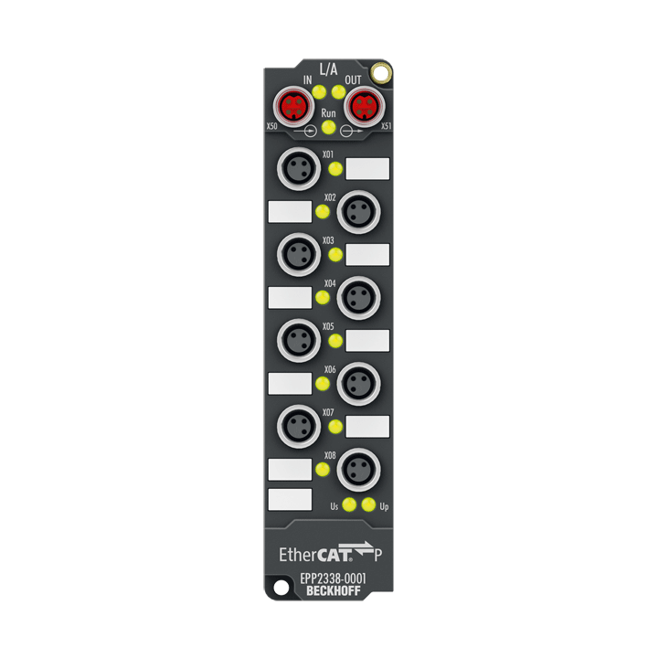 Beckhoff EPP2338-0001 EtherCAT P Box, 8-channel digital combi, 24 V DC, 10 µs, 05 A, M8 Turkey