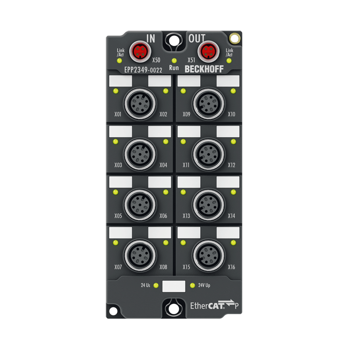 Beckhoff EPP2349-0022 EtherCAT P Box, 16-channel digital combi, 24 V DC, 10 µs, 05 A, M12 Turkey