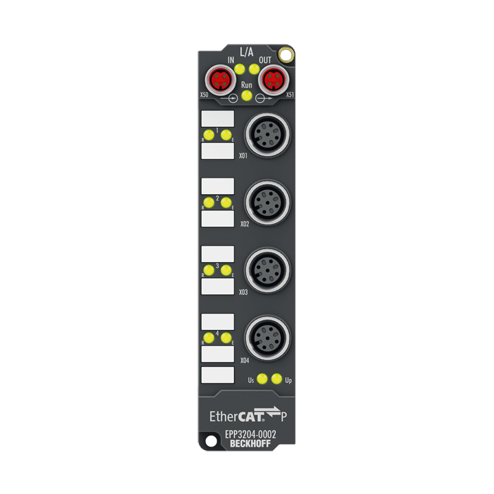Beckhoff EPP3204-0002 EtherCAT P Box, 4-channel analog input, temperature, RTD (Pt100), 16 bit, M12 Turkey