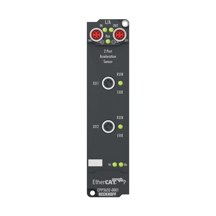 Beckhoff EPP3632-0001 EtherCAT P Box, 2-channel analog input, IEPE/accelerometer, 16 bit, 50 ksps, M8 Turkey