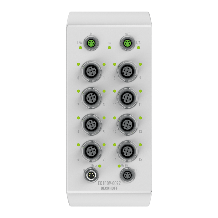 Beckhoff EQ1809-0022 EtherCAT Box, 16-channel digital input, 24 V DC, 3 ms, M12, stainless steel Turkey