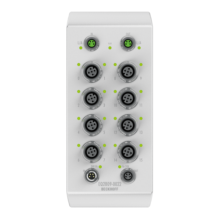 Beckhoff EQ2809-0022 EtherCAT Box, 16-channel digital output, 24 V DC, 05 A, M12, stainless steel Turkey