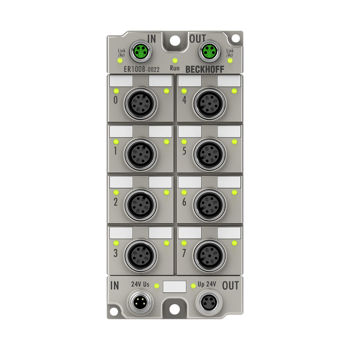 Beckhoff ER1008-0022 EtherCAT Box, 8-channel digital input, 24 V DC, 3 ms, M12, zinc die-cast Turkey