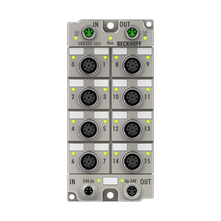 Beckhoff ER8309-1022 EtherCAT Box, multi-functional box, digital, analog, PWM, current-controlled, M12, zinc die-cast Turkey