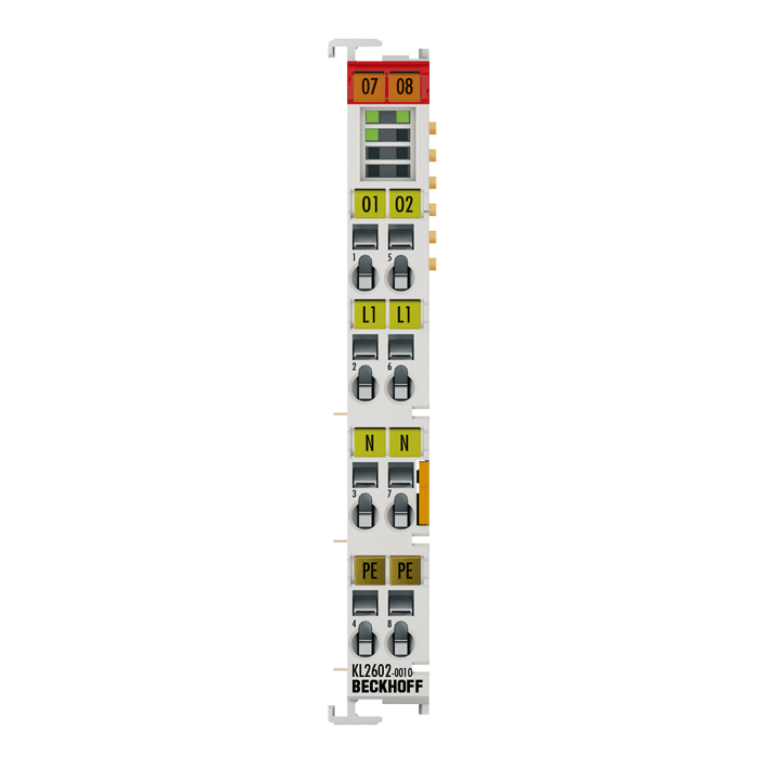 Beckhoff KL2602-0010 Bus Terminal, 2-channel relay output, 230 V AC, 30 V DC, 5 A, contact-protecting switching Turkey