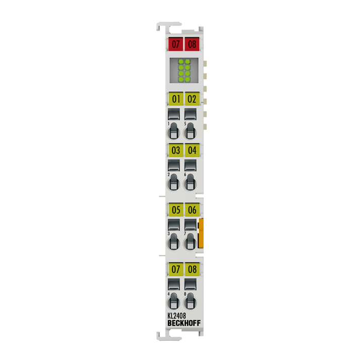 Beckhoff KL2408 Bus Terminal, 8-channel digital output, 24 V DC, 05 A, 1-wire connection Turkey