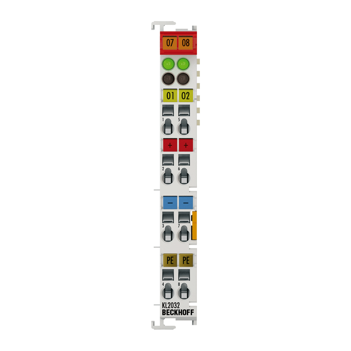 Beckhoff KL2032 Bus Terminal, 2-channel digital output, 24 V DC, 05 A, reverse voltage protection Turkey