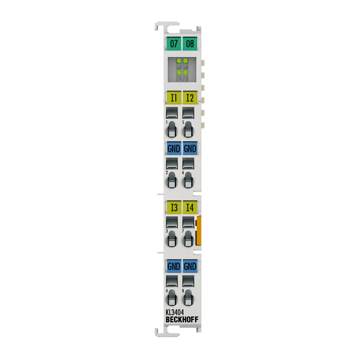 Beckhoff KL3404 Bus Terminal, 4-channel analog input, voltage, ±10 V, 12 bit, single-ended Turkey