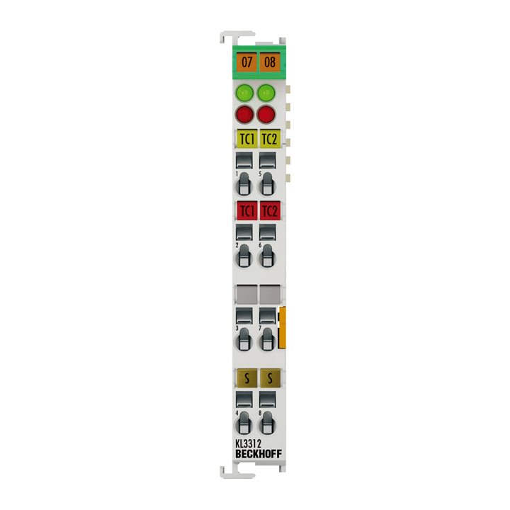 Beckhoff KL3312 Bus Terminal, 2-channel analog input, temperature, thermocouple, 16 bit Turkey