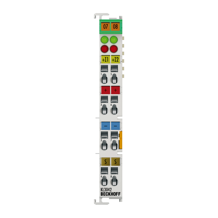 Beckhoff KL3042 Bus Terminal, 2-channel analog input, current, 0…20 mA, 12 bit, single-ended Turkey
