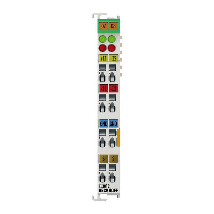 Beckhoff KL3012 Bus Terminal, 2-channel analog input, current, 0…20 mA, 12 bit, differential Turkey