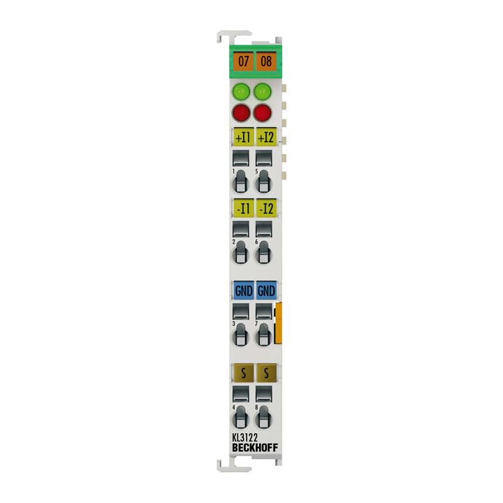 Beckhoff KL3122 Bus Terminal, 2-channel analog input, current, 4…20 mA, 16 bit, differential Turkey