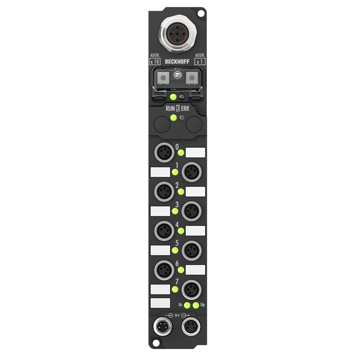 Beckhoff IP2401-Bxxx Fieldbus Box, 8-channel digital input + 8-channel digital output, 24 V DC, 3 ms, 05 A, M8 Turkey