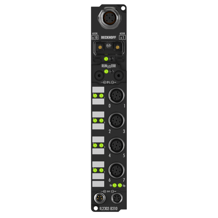Beckhoff IL2302-B310 Coupler Box, 4-channel digital input + 4-channel digital output, PROFIBUS, 24 V DC, 3 ms, 05 A, M12 Turkey