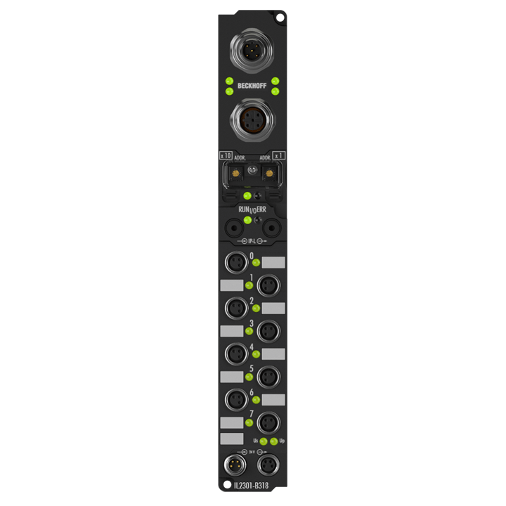 Beckhoff IL2301-Bxxx Coupler Box, 4-channel digital input + 4-channel digital output, 24 V DC, 3 ms, 05 A, M8 Turkey