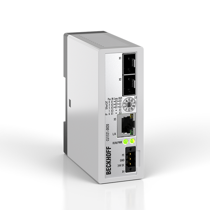 Beckhoff CU1521-0020 Infrastructure, media converter, 3-port junction, Ethernet/EtherCAT, 1000/100 Mbit/s, 24 V DC, SFP Turkey